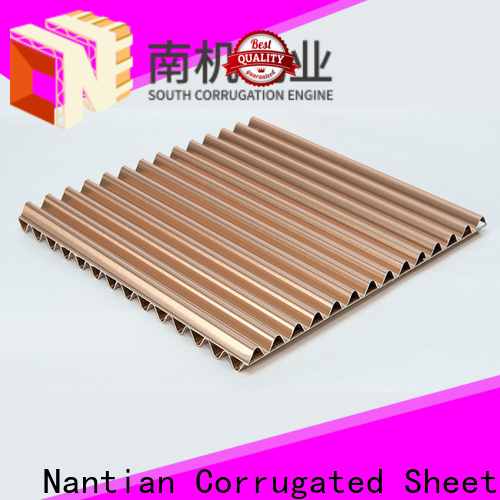 Custom made corrugated metal ceiling panels for buildings