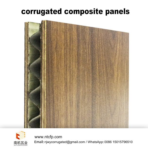Wood Grain Aluminum Core Composite Panel for Exterior / Interior Wall Cladding